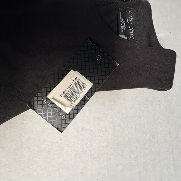 NEW City Chic Moonlight High/Low Cutaway Shoulder Racerback Dress Women 18 Black - Picture 11 of 14